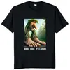 BRR Camiseta de Algodón Estampado de Gato Rana Pez Estampado de Dibujos Animados Verano Letra Estilo Europeo y Americano Manga Corta