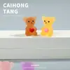 Nuevo Dibujo Animado de Gran Venta Luminoso 3D DIY de Resina con Forma de Corazón Oso Mini Lindo y Adorable Juguete Adorno