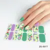 ZE Película de esmalte en gel impermeable estilo europeo y americano sin curado completo en gel, pegatina completa, contraste floreciente, primavera y verano, pegatina para uñas, papel de pegatina para uñas