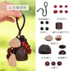 Chocalho de Casca de Fruta Natural Pingente de Bolsa Tecida de Planta Chaveiro de Fruta Artesanal Ornamento Curativo Estilo Floresta Presente Decorativo
