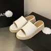 566-3~2026 Nuevas Sandalias de Cuña con Suela Gruesa de Cuerda de Cáñamo Tejida Estilo Verano para Mujeres para Usar Afuera