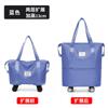 Bolsa de viaje de gran capacidad con ruedas universales desmontables, bolsa de consignación portátil de doble capa, bolsa de gran capacidad con ruedas.