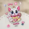 Adesivos de Caderno de Gatinha Fofa Adesivos Planos Fofos de Gato DIY para Copo de Água Capa de Celular Adesivos Versão Q