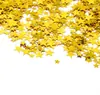 Decoraciones de mesa de estrella de papel metálico dorado con lentejuelas, con un diámetro de 10 milímetros, adecuadas para decoración de mesas, Navidad, ceremonias de graduación, bodas y decoración de fiestas de cumpleaños