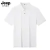 Jeep Spirit Bordado Marca de Moda Jeep Polo Personalizado con Cuello Camisero de Manga Corta Secado Rápido Sudadera Casual