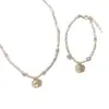 Cadena de eslabones con cuentas de moda versátil, colgante de gato transparente, collar, pulsera, personalizado, exquisito, estilo frío, joyería de alta gama para mujer