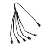 2m 1 a 2 Interfaz El Driver Divisor Led Tira de Luz Fría El Negra para Uso en Coche