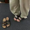 Sandalias Birkenstock de lunares estilo coreano para mujer, nuevas de verano 2026, sandalias de playa tipo slip-on de suela gruesa para combinar con faldas
