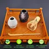 Set de 3 Piezas Batidor de Matcha, Batidor de Bambú, Soporte para Batidor