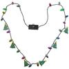 Collar Luminoso Coolott 8 Luces + 18 Cuentas de Árbol de Navidad Regalo Festivo Collar de Navidad