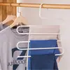Colgador de Pantalones Multifuncional con Forma de S de Múltiples Capas Clip para Pantalones Colgador de Bufandas para Armario Perchero Mágico de Plástico con Spray de Hierro Colgador de Almacenamiento de Pantalones Perchero para Pantalones