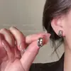 Pendientes de circón morado con sensación fresca para mujer 2025 nuevo estilo explosión pendientes únicos lujo ligero pendientes de temperamento de alta calidad