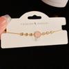 Série Dourada Personalidade Única Tendência Pulseira de Zircônia Luxo Leve Design Versátil Simples Sensação de Alto Padrão Joia de Mão Atacado