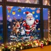 Pegatinas Navideñas para Ventanas Múltiples de Gran Tamaño Calcomanías de Papá Noel para Ventanas Cristales de Ventana Puerta de Vidrio Decoración Pegatinas Electrostáticas para Vidrio
