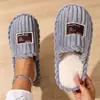 Venda Quente Transfronteiriça Dropshipping Chinelos de Algodão Roupa de Casa Feminina Outono e Inverno Quente Piso de Madeira Silenciosos Chinelos Internos Casal Personalizado