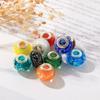 Han Yuyuan contas de vidro coloridas luminosas com furo grande Acessórios de vidro DIY material Contas para pulseira Contas atacado