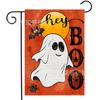 Bandera de Jardín de Halloween de Venta Caliente Transfronteriza, Enano Murciélago Telaraña Decoración de Patio Bandera de Jardín de Lino de Doble Cara