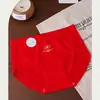 Ropa interior de algodón para mujer, sin costuras, de cintura media, con diseño de corazón, de algodón puro, entrepierna extendida, suave, alta elasticidad, transpirable, bragas para niñas