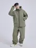 Ropa Nueva para Esquiar para Mujeres y Hombres, Impermeable y Cortavientos Profesional, Adecuada para Esquiar con Tabla Única y Doble, Cálida y Engrosada para Invierno, Conjunto de Equipo de Esquí para Parejas