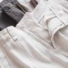 Pantalones de pierna ancha casuales de corte recto, ajustados, de tela de sarga rizada de lyocell, cómodos y minimalistas, para mujer
