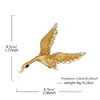 Nova Broche Cisne Dourado Estilo Chinês, Estilo Nacional, Design de Nicho, Acessório de Moda Étnico Exquisito Vintage de Alta Qualidade