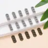 Botão de Floco de Neve de Liga de Zinco Acessórios DIY Xizang Floco de Neve Prateado Espaçador Espaçador de Contas Material Espaçador de Contas Soltas para Pulseira