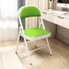 Cadeira Dobrável para Uso Doméstico, Cadeira de Quarto, Cadeira de Jantar, Confortável para Sentar por Longos Períodos, Banqueta para Quarto de Aluguel, Cadeira com Encosto, Cadeira de Escritório para Dormitório
