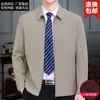 Chaqueta de marca, más vendida, liquidación, auténtica, de alta gama, con cuello, estilo de negocios para hombre, adecuada para hombres de mediana edad, primavera y otoño, prenda exterior casual