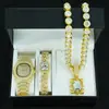 Collar Pulsera Reloj Set Colgante Rectangular de Piedra Preciosa Corazón de Océano Retro Regalo de Alta Gama para Hombres