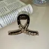 Clipe de Orelha de Trigo de Diamante Completo para Mulheres Novo Clipe de Tubarão Sentido Avançado Refinado Elegante Hairpin Headwear Clip