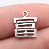 16x14mm 1.2g Plata Antigua DIY Vintage Aleación Accesorios Venta Caliente Carácter Chino "Fu" Colgante