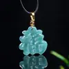 Auténtico Jade de Grado A Azul Hielo Carácter de la Fortuna del Agua Accesorios Pulsera DIY Collar Moda Exquisita Joyería de Jade Venta al por Mayor