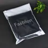Suministro Directo de Fábrica bolsa de embalaje negra pe moda ropa pantalones cremallera bolsa de plástico transparente camiseta bolsa con cierre de cremallera en stock