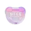 Cuentas de Oso Acrílicas de Colores con Goteo de Aceite Doble Cara Cuentas de Corazón Cadena para Teléfono Móvil con Cuentas Accesorios DIY para Tocados