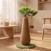 Arranhador de sisal para gatos, em formato de lótus, durável e resistente a arranhões, não solta pelos facilmente, arranhador vertical para gatos, arranhador de árvore da sorte, brinquedo para gatos