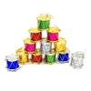 Tambor Pequeño Navideño Transfronterizo Decoraciones para Árbol de Navidad 2.5cm-5cm Tambor Pequeño de Cobre Láser 12 Piezas Decoración de Atmósfera Navideña