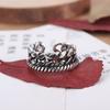 Anillo de Plata Tailandesa Vintage Nuevo 2026 Estilo Creativo Envejecido Unisex Ajustable Anillo Abierto Joyería al Por Mayor