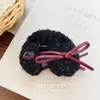 Clip de Pinza de Tiburón con Forma de Puerta y Lazo de Cuero de Gato Kt para Otoño e Invierno, Pinza para Cabello de Alto Gama para Volumen de Cabello, Accesorios para el Cabello para Mujeres