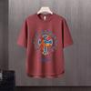 Camiseta de manga corta con estampado de letras de marca de moda de verano para hombre, estilo japonés, informal, holgada, combinable, elegante.