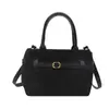 Novo Item de Moda de Comércio Exterior Transfronteiriço, Mesmo Estilo que Celebridades da Internet, Versátil Bolsa de Mão e Bolsa de Ombro com Design Retrô de Camurça