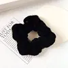 Scrunchie de Veludo Novo Retro Outono e Inverno com Laço de Fita, Elástico de Cabelo Aveludado, Elegante Acessório de Cabelo Estilo Chanel
