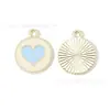 Amor Círculo Paloma de la Paz Joyería con Goteo de Aceite Accesorios Colgante de Aleación DIY Cadena para Teléfono Móvil Llavero Colgante Hecho a Mano