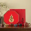 Taza Maestro de las Cinco Bendiciones Cerámica Cinco Hornos Famosos Regalos de Reunión Anual Regalo de Inauguración de Casa Regalos para Eventos Juego de Té para Empresa