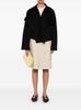 Tot26 Primavera/Verano Nuevo Clásico Lana Doble Cara Corta Oversized Chaqueta con Cuello Mandarín