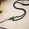 Cordón para Colgante de Cuentas Pequeñas, Cordón de Collar Tejido a Mano, Cordón para Collar con Colgante de Jade Pixiu Guanyin, Cordón Unisex