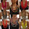 Collar Retro Exagerado Europeo y Americano para Mujer Estilo Bohemio Hecho a Mano con Cuentas Joyería de Cuentas Nueva Venta al por Mayor Transfronteriza