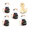 Colgante de Gatito de Aleación Lindo de Dibujos Animados con Esmalte para Collar DIY Llavero Accesorios de Joyería Colgante W388