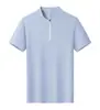 Camiseta Deportiva de Manga Corta con Cremallera para Adultos Secado Rápido Ropa Deportiva Juvenil Moderna Entrenamiento Deportivo Ropa de Trabajo Logo Personalizado