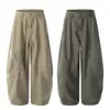 Pantalones Harem Curvos de Silueta para Hombre Pantalones Largos Marca de Moda Diseño Dividido de Harem Pierna Ancha Curva Pantalones de Guadaña