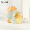 Wjia Francesa Nova Alta Textura Colorida Acrílico Phalaenopsis Mechas Lateral Presilha Bico de Pato Grampo de Cabelo Grampo de Cabeça